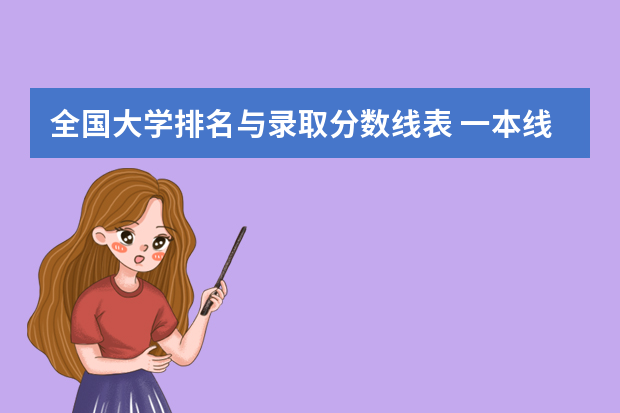 全国大学排名与录取分数线表 一本线大学排名及分数线
